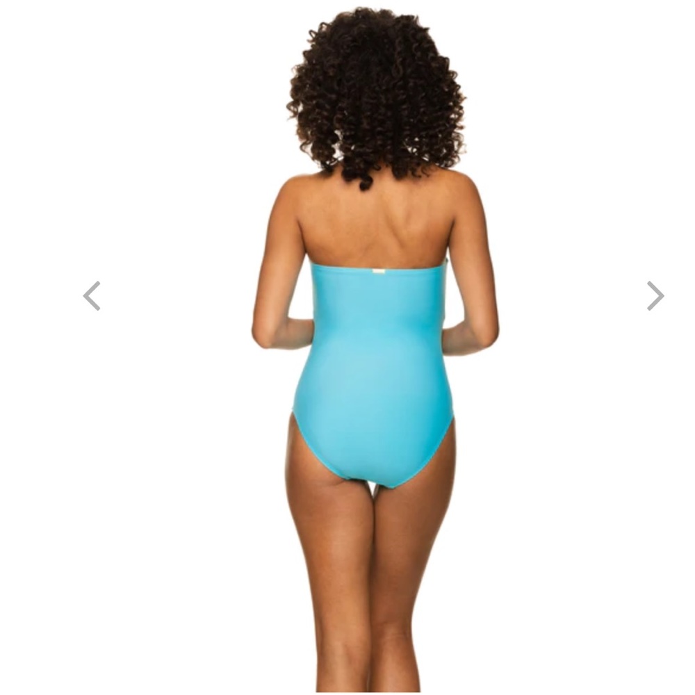 NWT Helen Jon Belted bandeau one-piece | sky blue - Picture 3 of 11